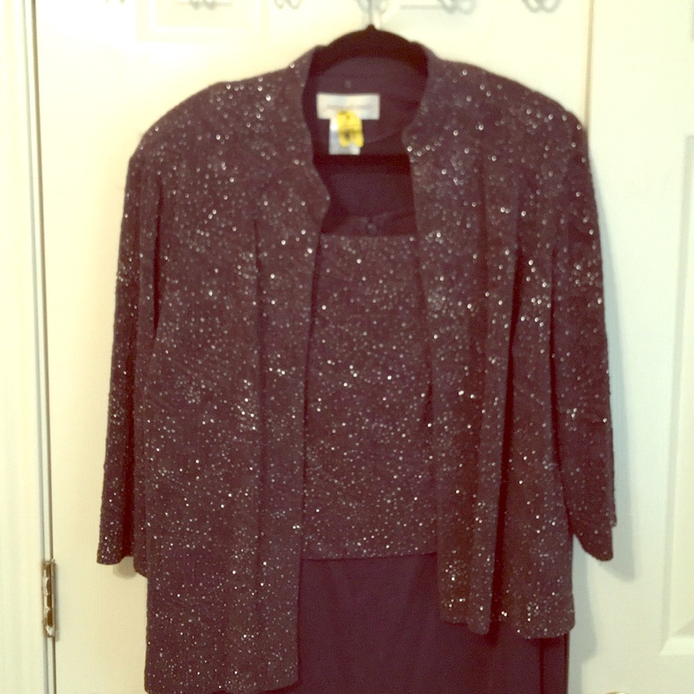 Tea length jacket dress